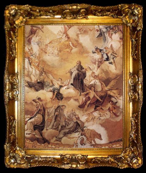 framed  Matthaus Gunther The Apotheosis of St Benedict, ta009-2
